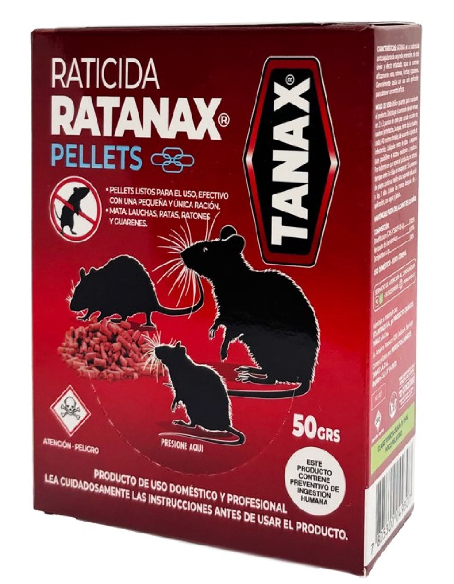 Raticida En Pellets Caja, 50 g