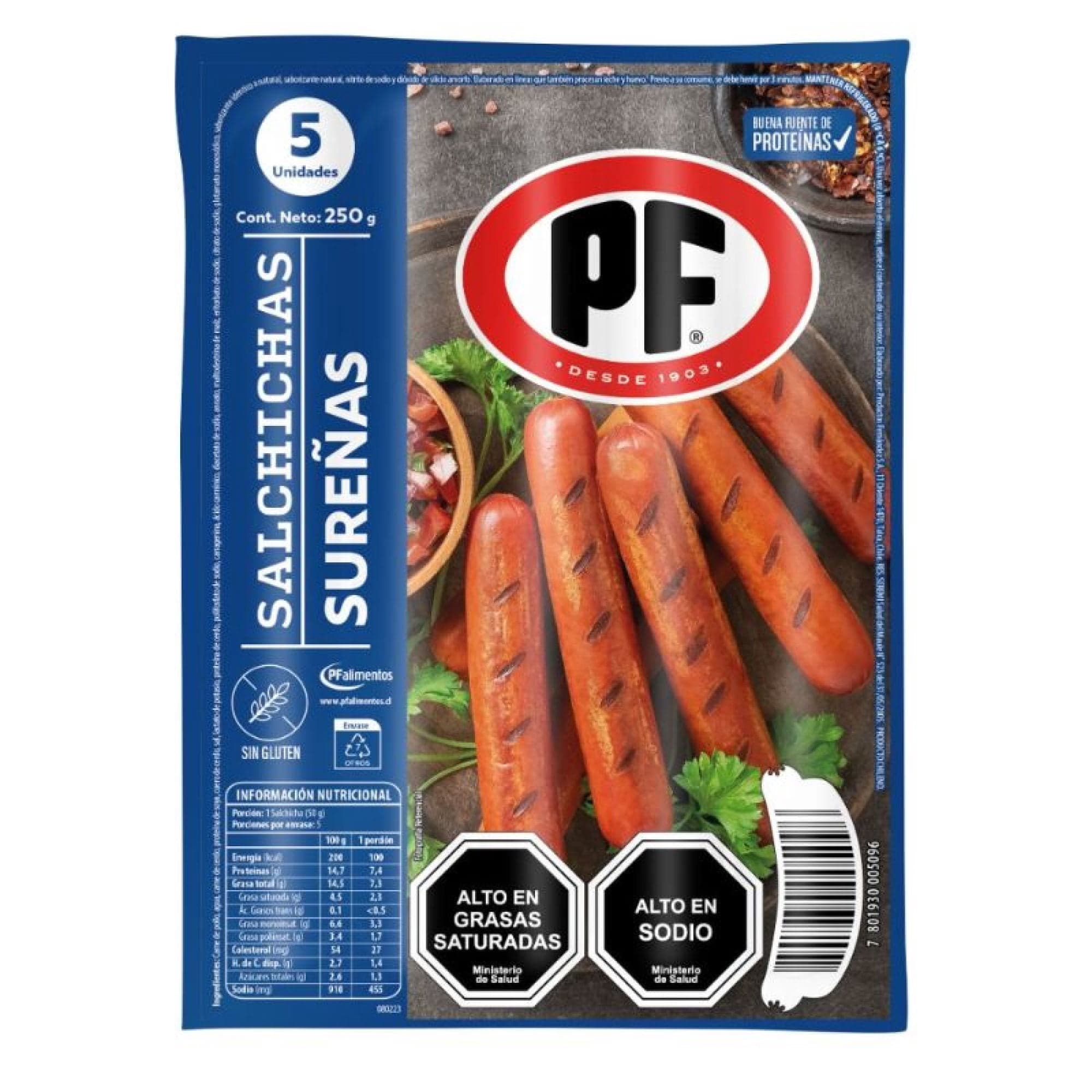 Salchichas Surenas (5 Un), 250 g