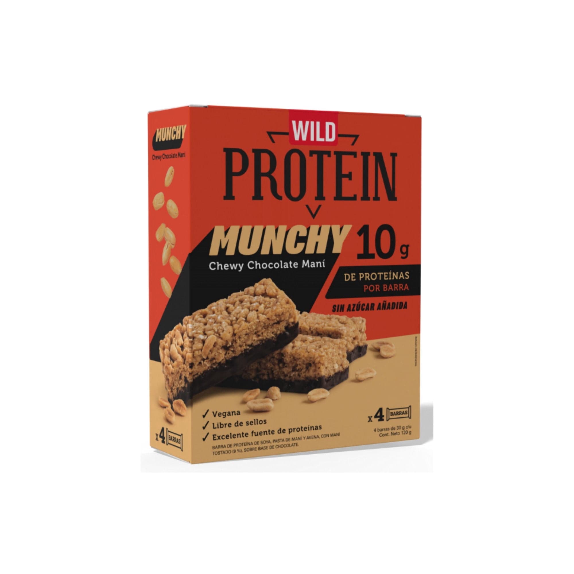 Barra Munchy Chocolate Mani 4 Un, 120 g