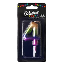 Vela Arcoiris Num 4, 1 Un