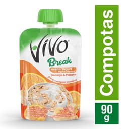 Compota Vivo Break Avena Naranja Platano, 90 g