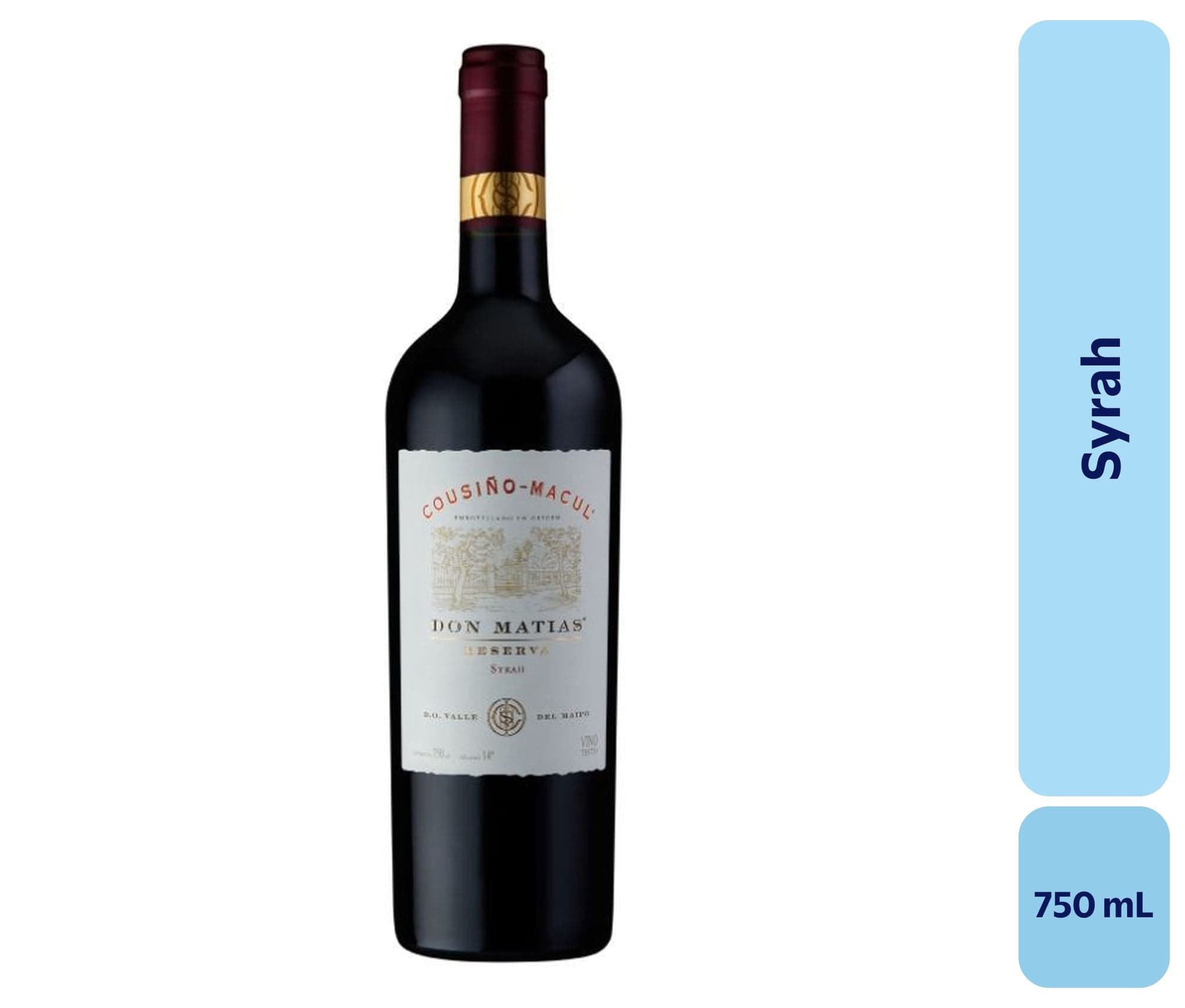 Vino Syrah Botella, 750 mL