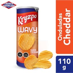 Papas Fritas Tarro Wavy Cheddar, 110 g
