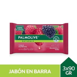 Jabon en Barra Palmolive Naturals Frambuesa y Mora, 270 g