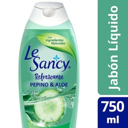 Jabon Liquido Le Sancy Refrescante Pepino y Aloe, 750 ml
