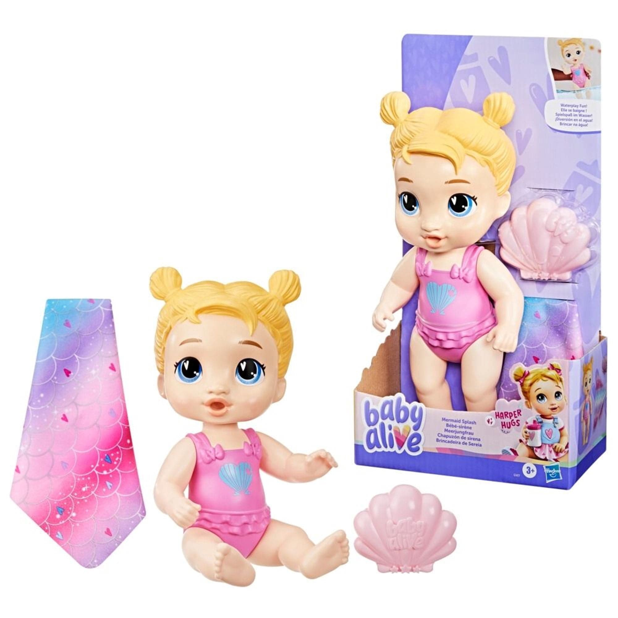 Muneca Muneeca Baby Alive Chapuzon de Sirena Harper Hugs