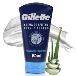 Crema para Afeitar Gillette Corporal Cara y Cuerpo, 150 ml