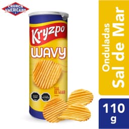 Papas Fritas Tarro Wavy Sal de Mar, 110 g
