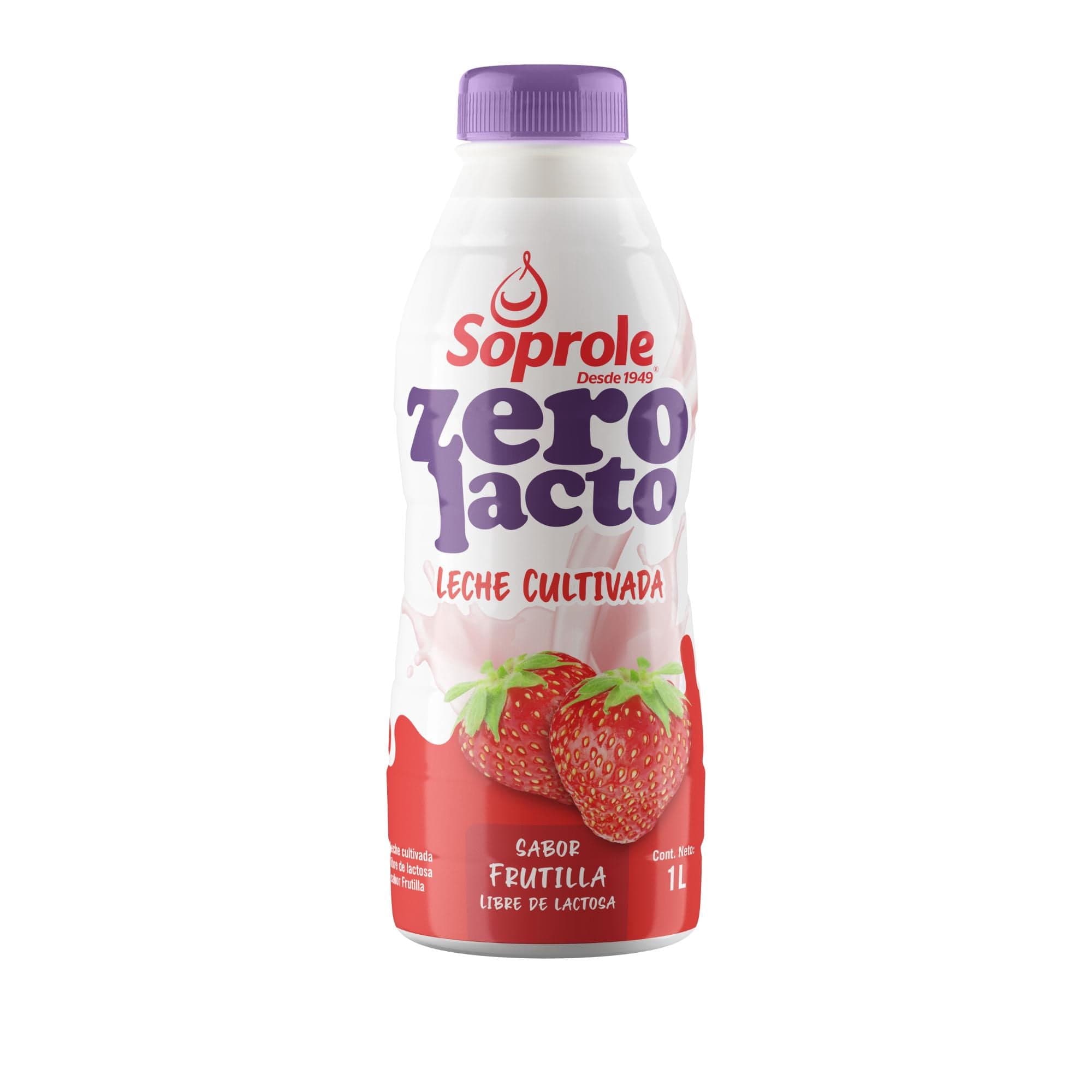 Leche Cultivada Sin lactosa Frutilla, 1 L