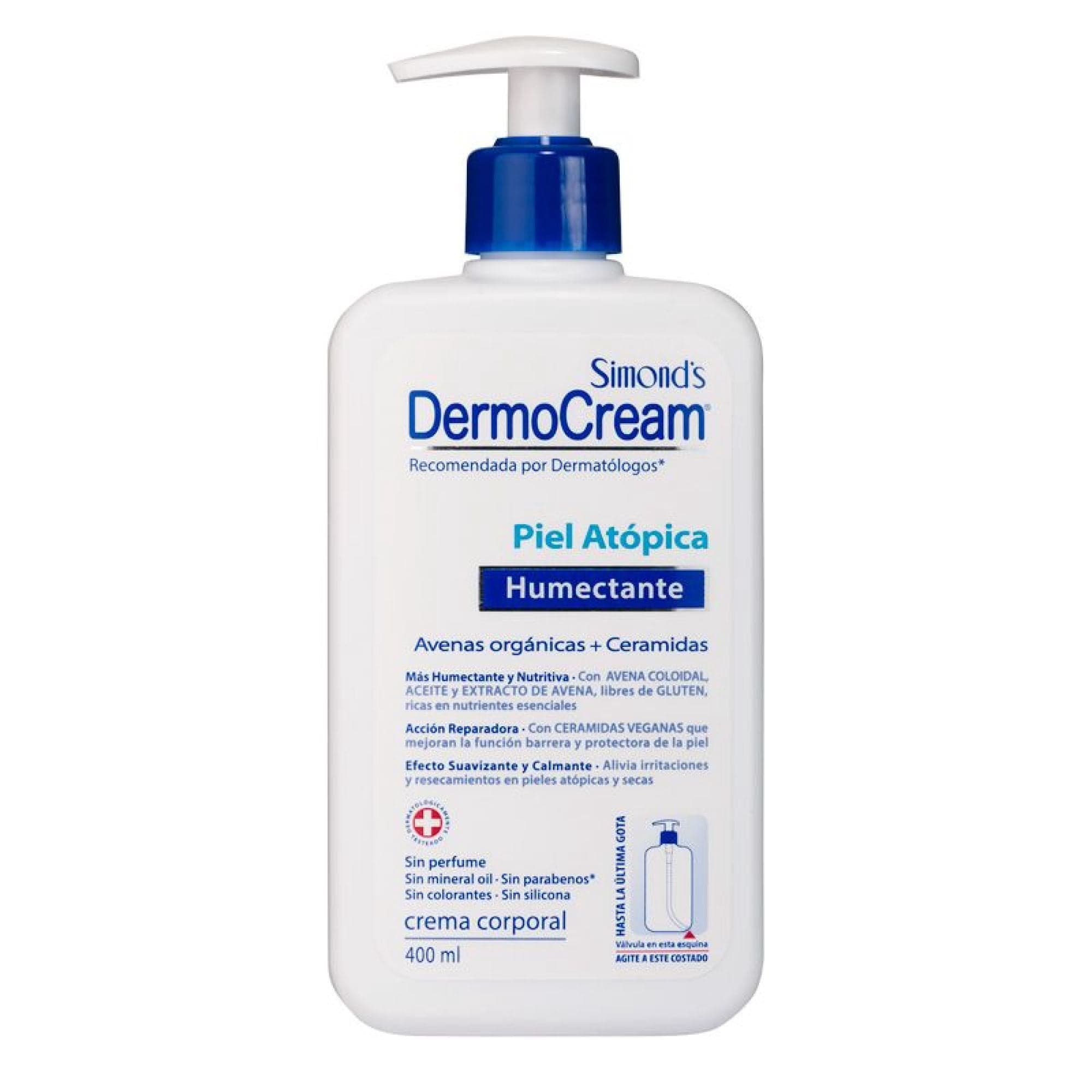 Crema Corporal Simonds Dermocream Piel Atopica Humectante, 400 ml