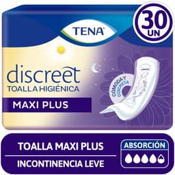 Toallas Higienicas Tena Maxi Plus, 30 Un