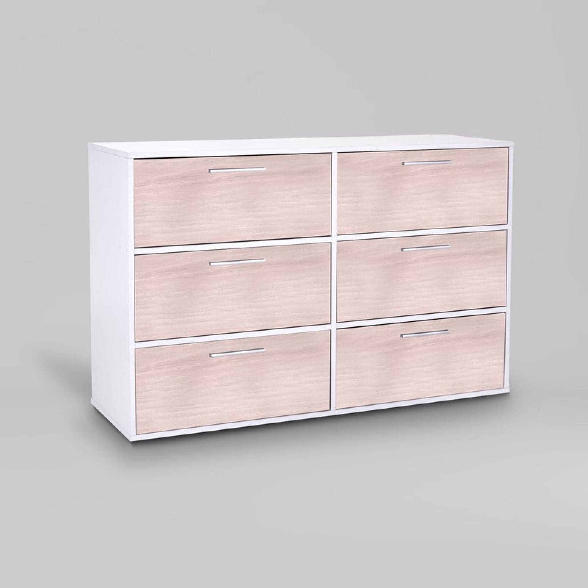 Comoda 6 Cajones Acacia Arena - Blanco