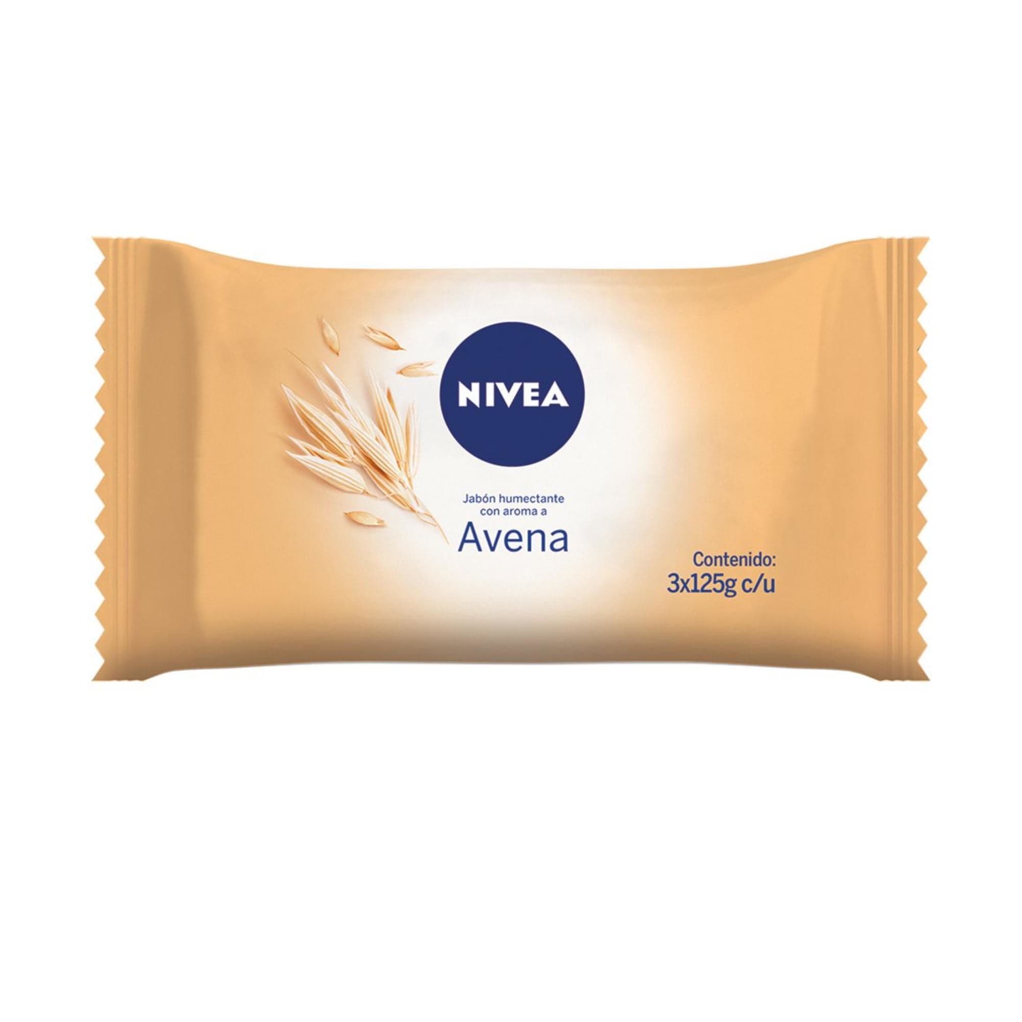 Jabon en Barra Nivea Avena 3 Un, 125 g