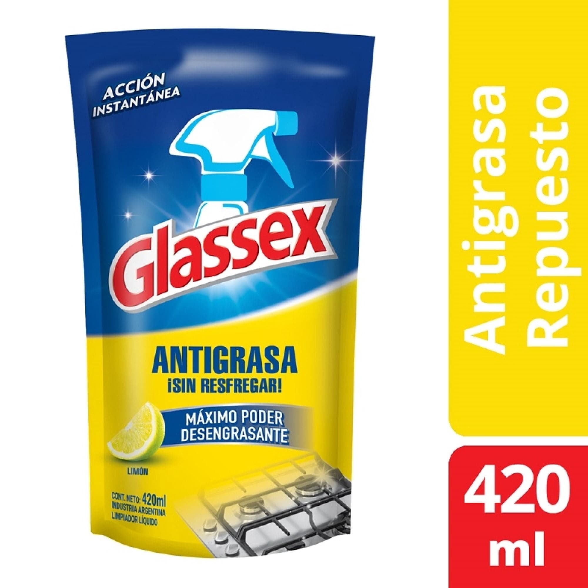 Antigrasa Liquido Limon Repuesto Doypack, 420 ml