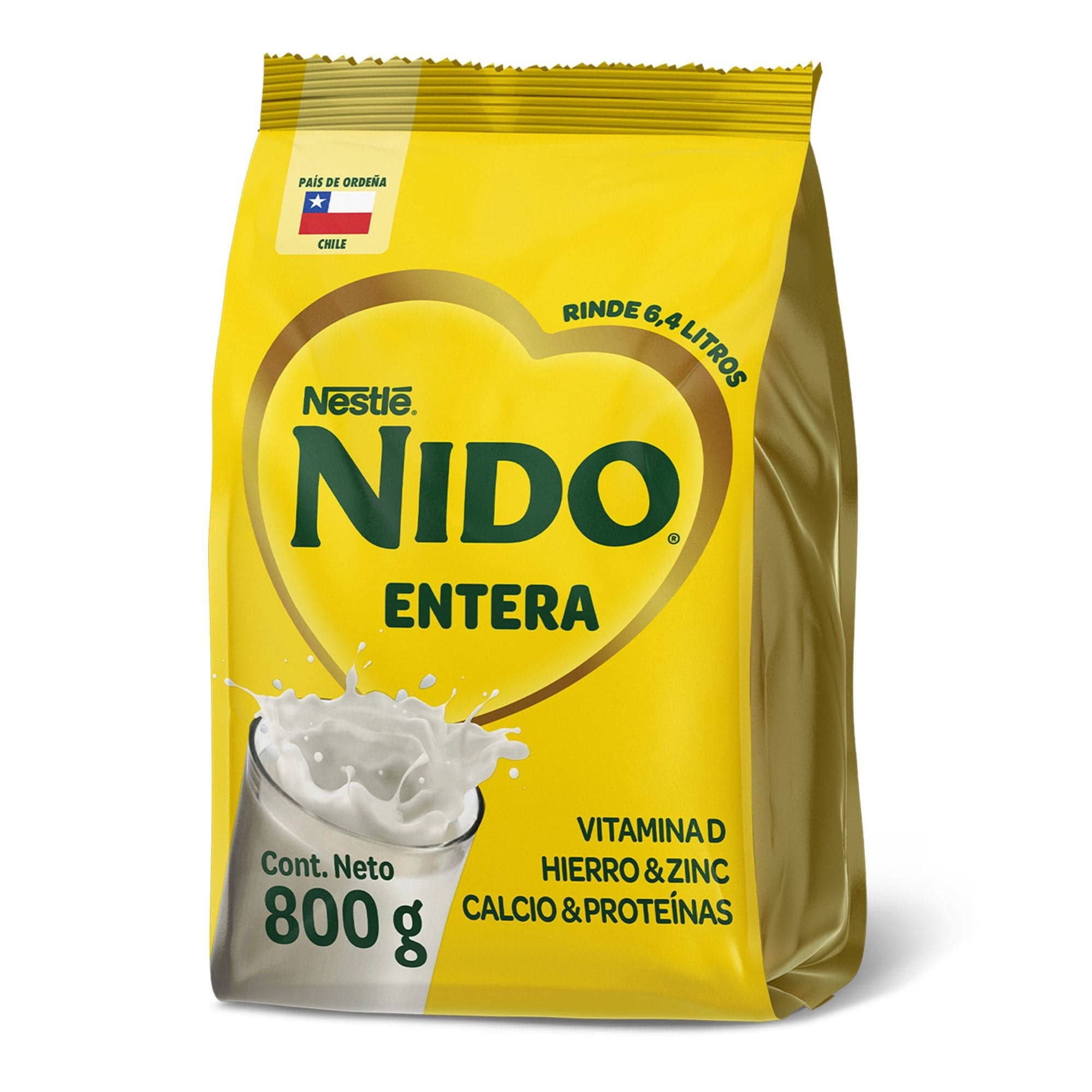 Leche en Polvo Entera Bolsa, 800 g