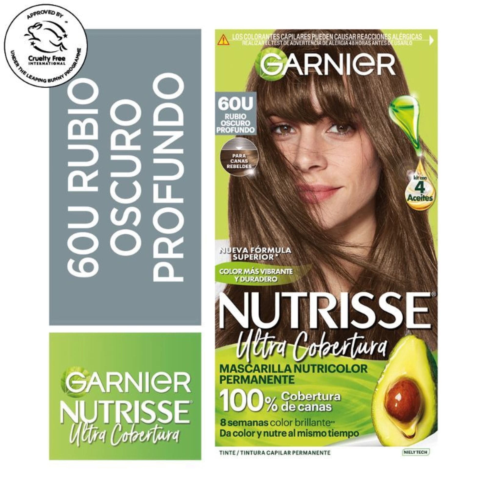 Coloracion Nutrisse Cabello 60 Rubio Oscuro Profundo, 1 Un