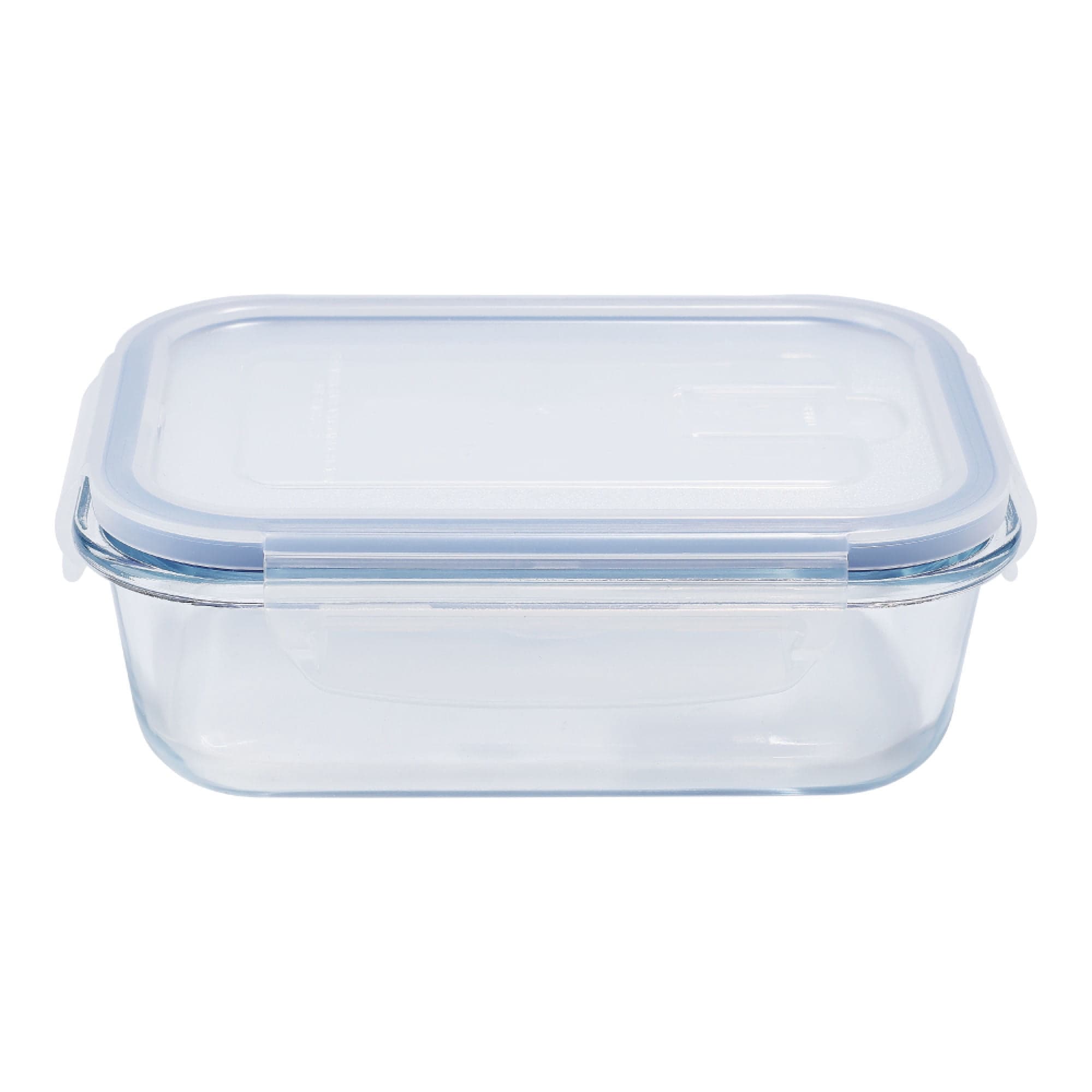 Contenedor 600ML Vidrio Rectangular 1 Pieza Transparente, 1 Un