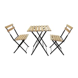 Juego de Balcon Plegable 2 Personas Madera