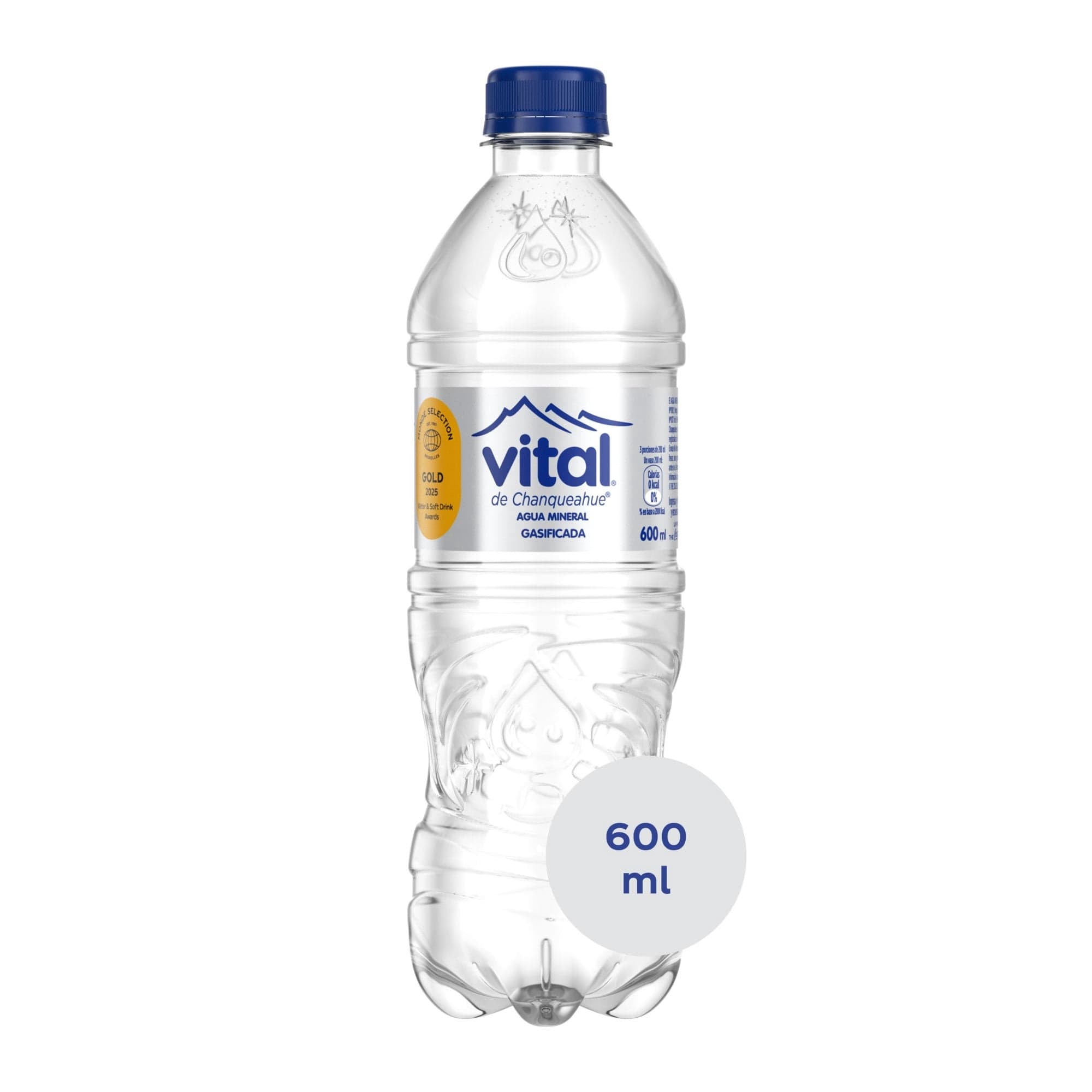 Agua Mineral Vital Con Gas Botella, 600 ml