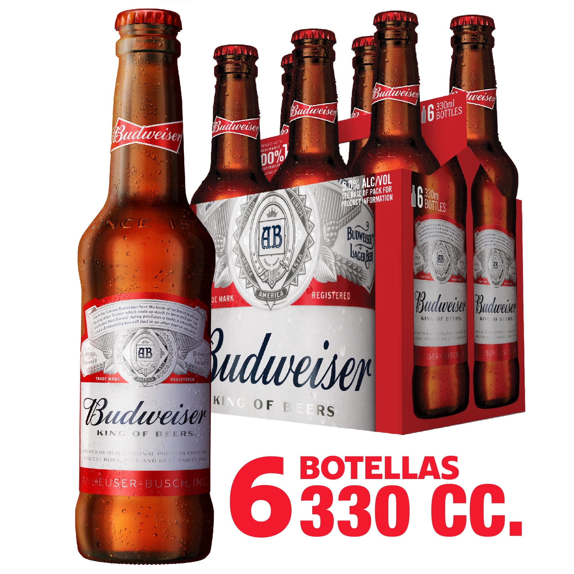 Cerveza Lager Botellas Pack, 6 Un 330 ml c/u