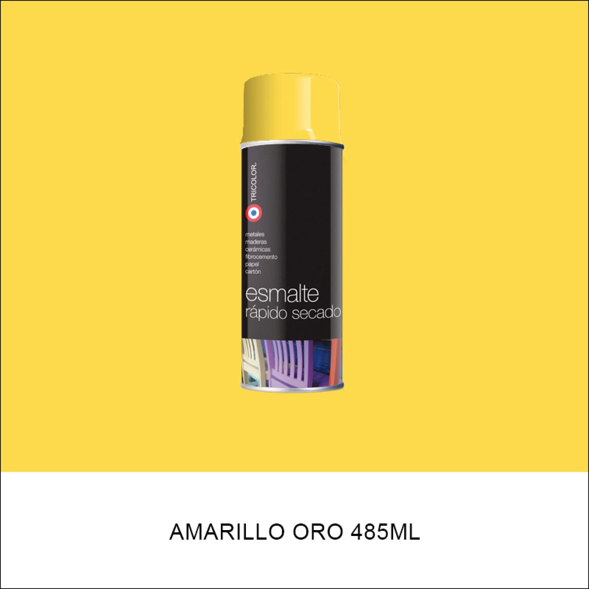 Pintura Esmalte Brillante en Spray Sintetico Amarillo Oro