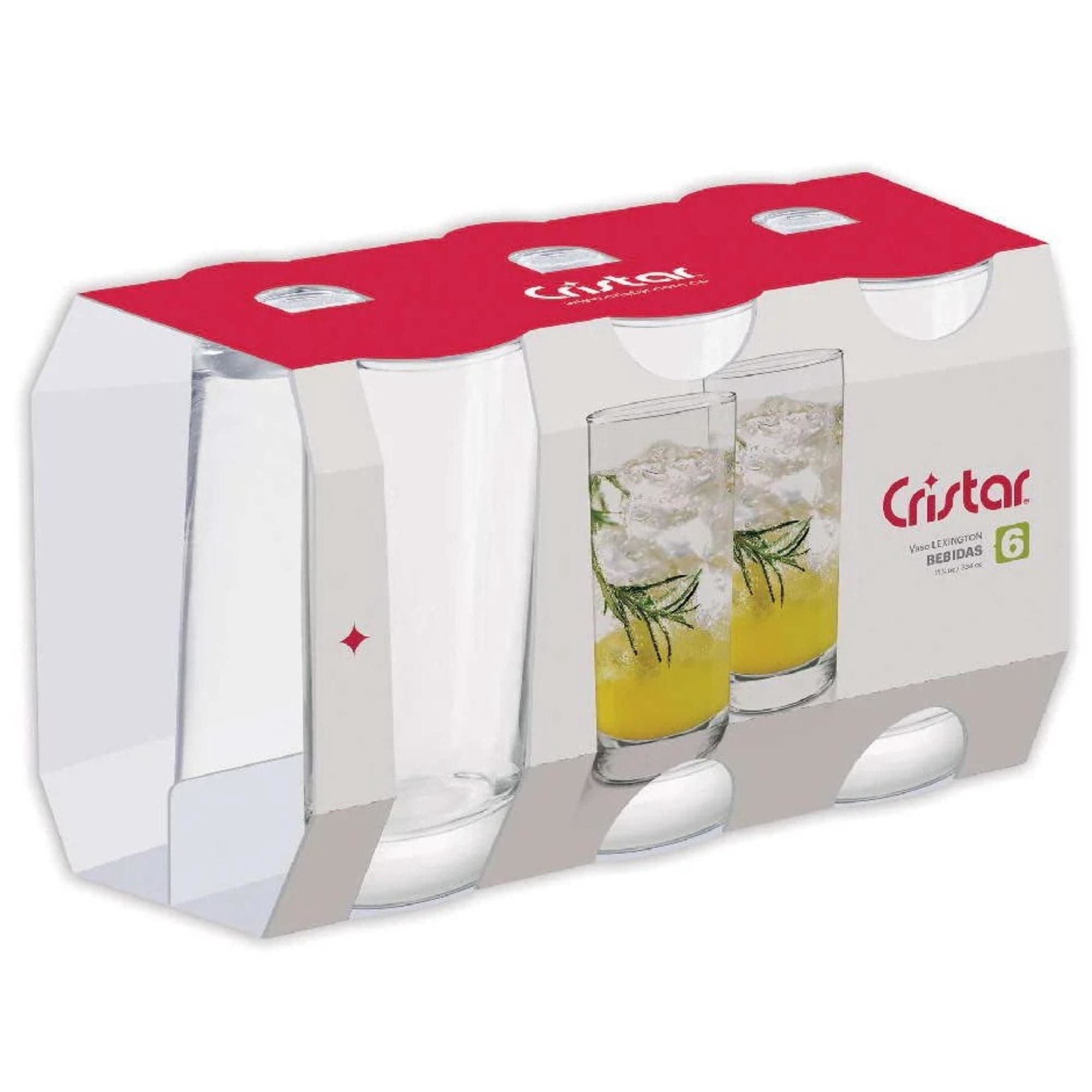 Set 6 Vaso alto Lexington vidrio 334 ml transparente, 1 Un