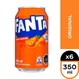 Bebida Naranja Pack Lata, 6 Un