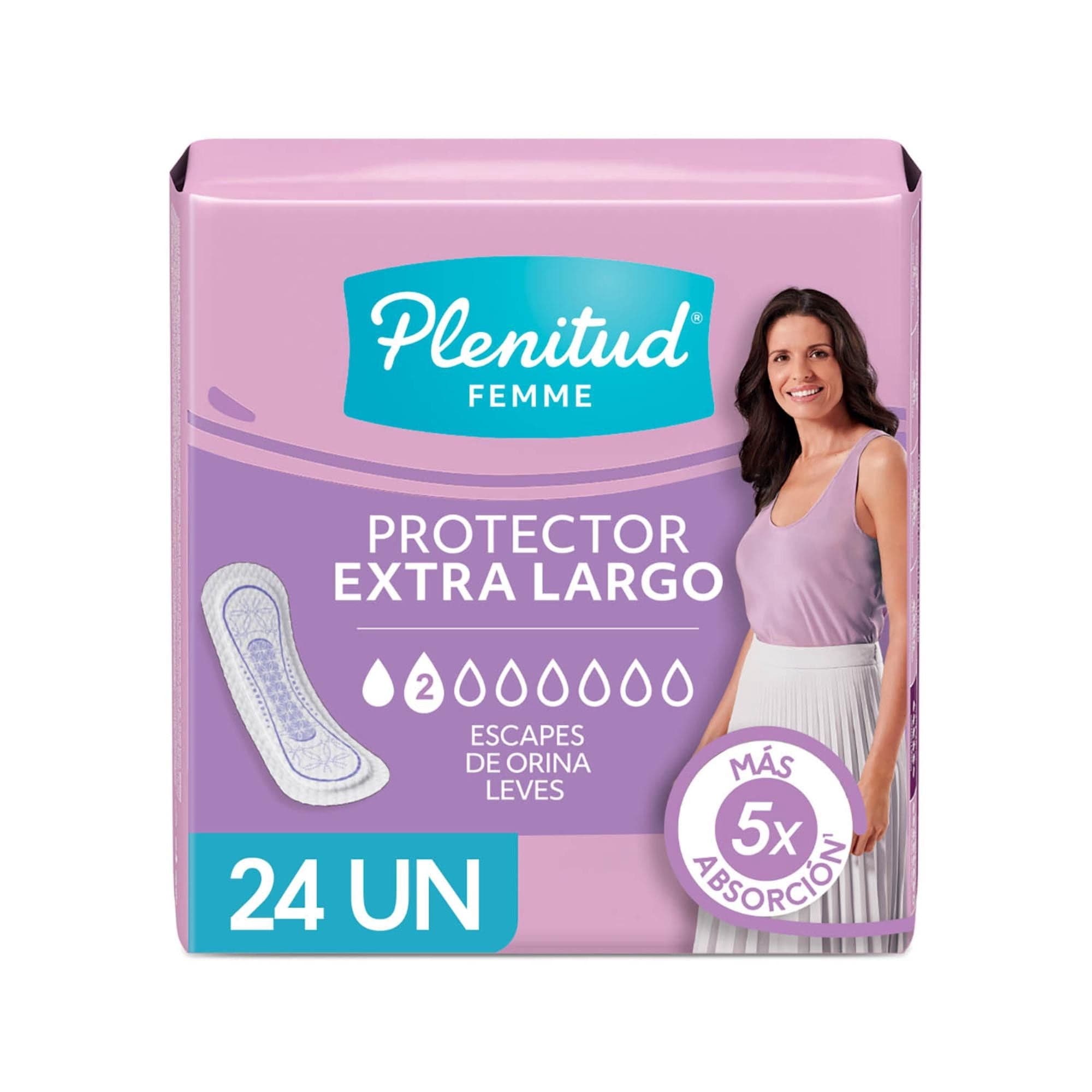 Protector Diario Largo Femme, 24 Un