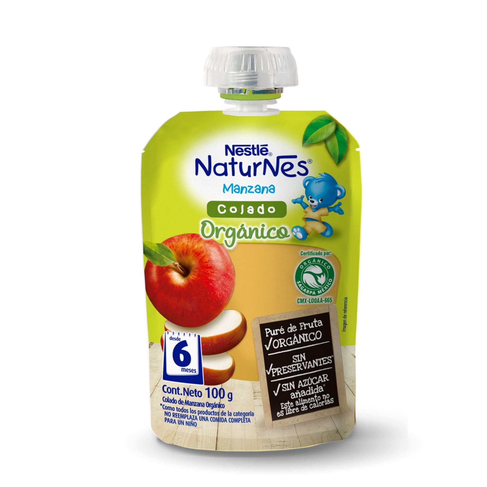 Compota Organica Manzana, 100 g