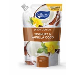Jabon Liquido Ballerina Yoghurt & Vainilla Coco, 650 ml