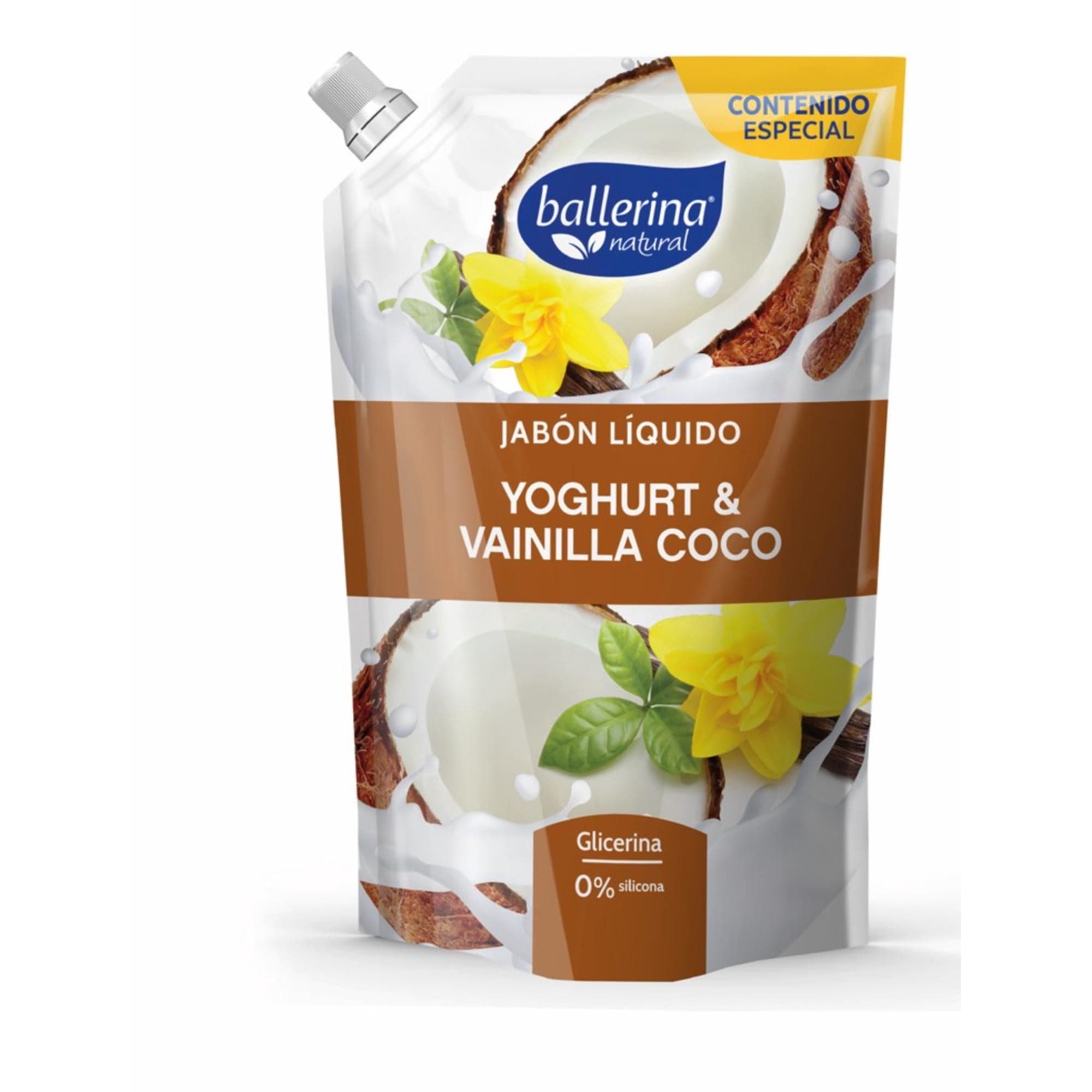 Jabon Liquido Ballerina Yoghurt & Vainilla Coco, 650 ml