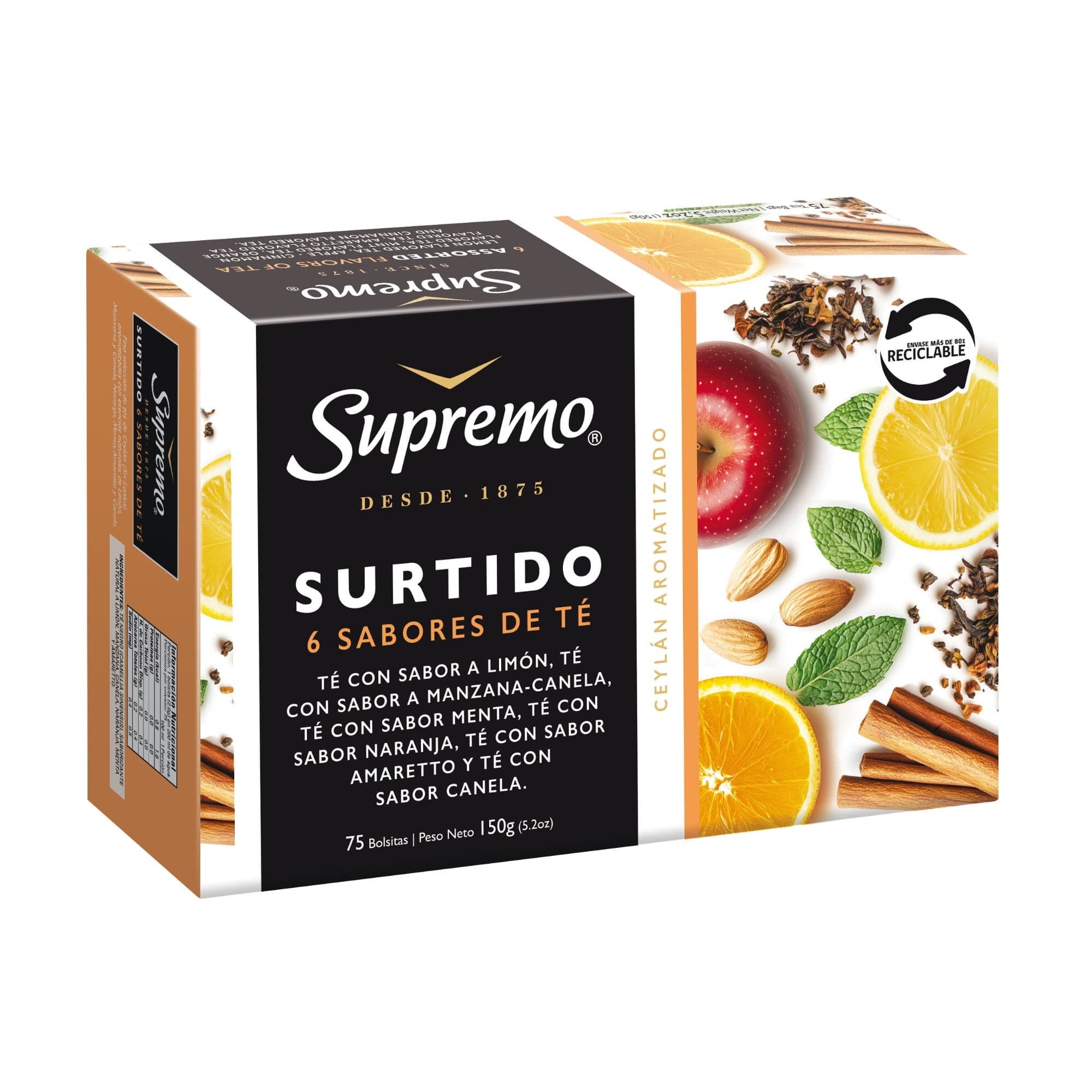 Te Gourmet Surtido 6 Sabores Caja, 75 Un