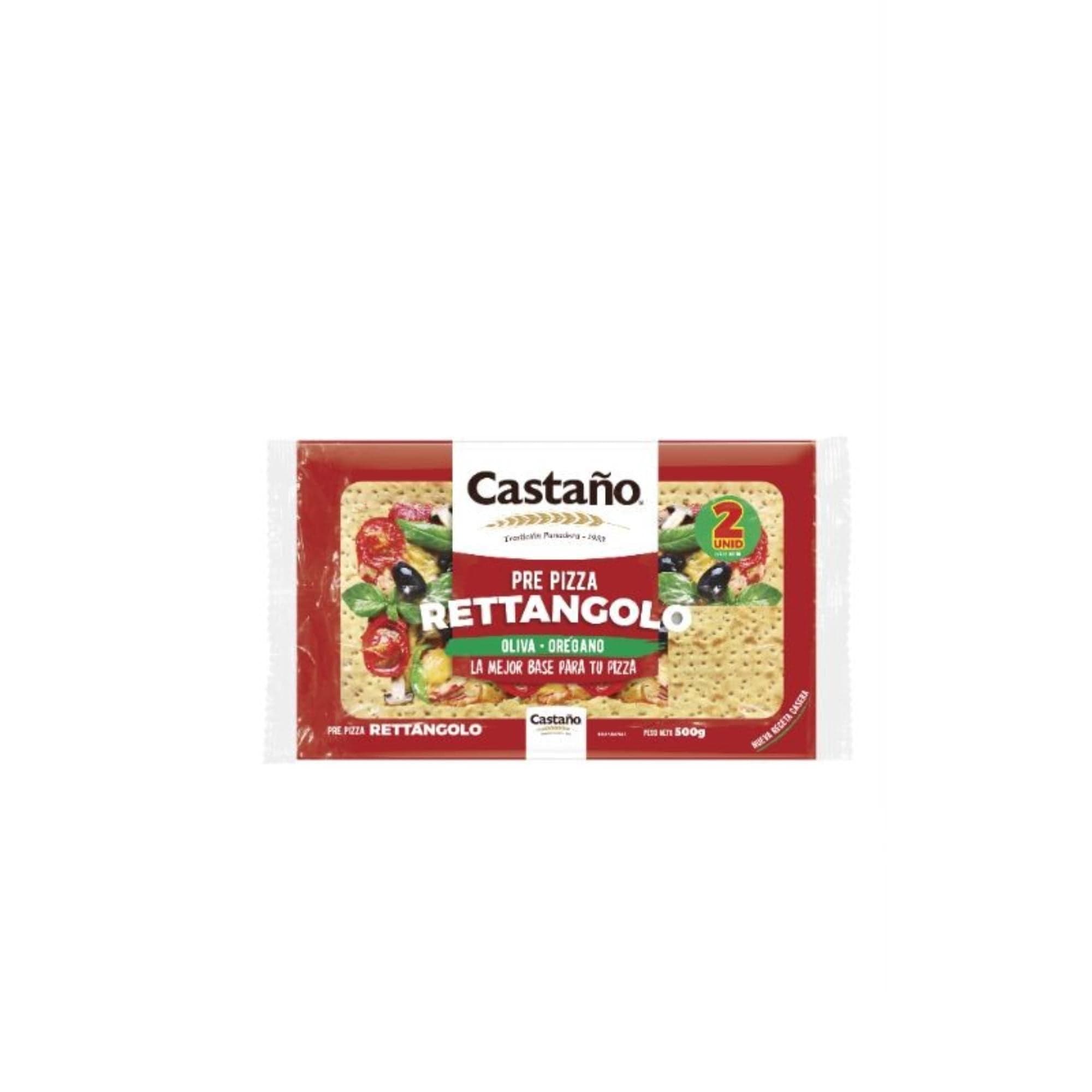 Masa Para Pizza Oregano Cebolla Y Aceite De Oliva Rectangular 2 Un, 500 g