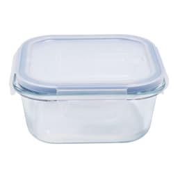 Contenedor 530ML Vidrio Cuadrado 1 Pieza Transparente