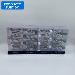 Set Ganchos de cortina bano Ceramica 12 unidades, color surtido, 1 Un