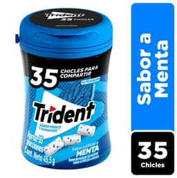 Chicle Botella Sabor Menta 35 Un, 45,5 g