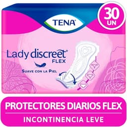 Protectores Femeninos Tena Diarios Discreet Flex, 30 Un