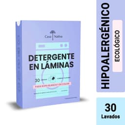 Detergente concentrado en laminas biodegradables, aroma lavanda, 30 Un