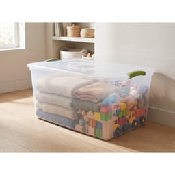 Caja Organizadora Wenbox 61L Plastico Transparente, 1 Un
