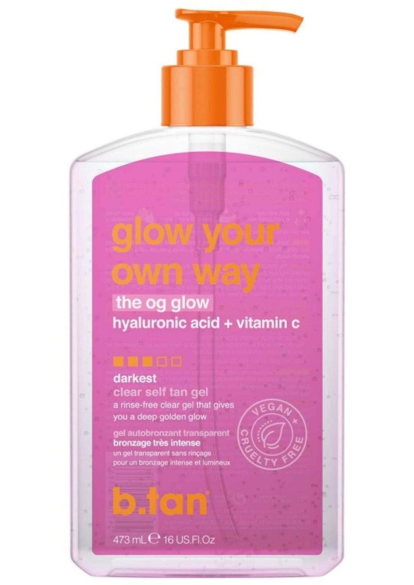 Gel autobronceante B.tan Glow Your Own Way - The Og glow, 473 ml