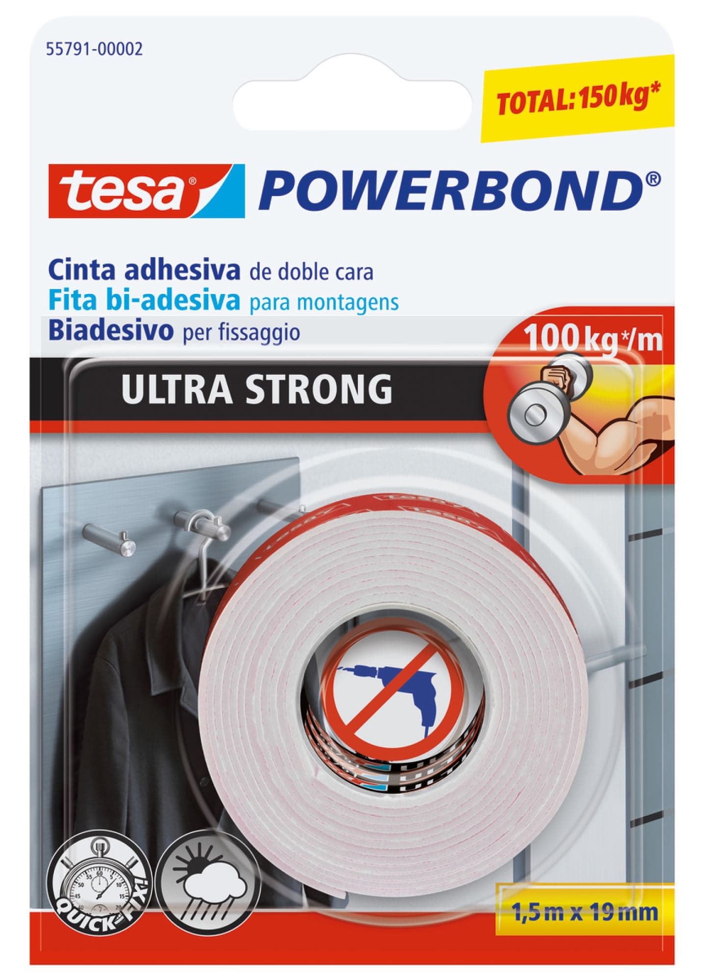 Cinta doble contacto Powerbond ultra strong 15 x 19