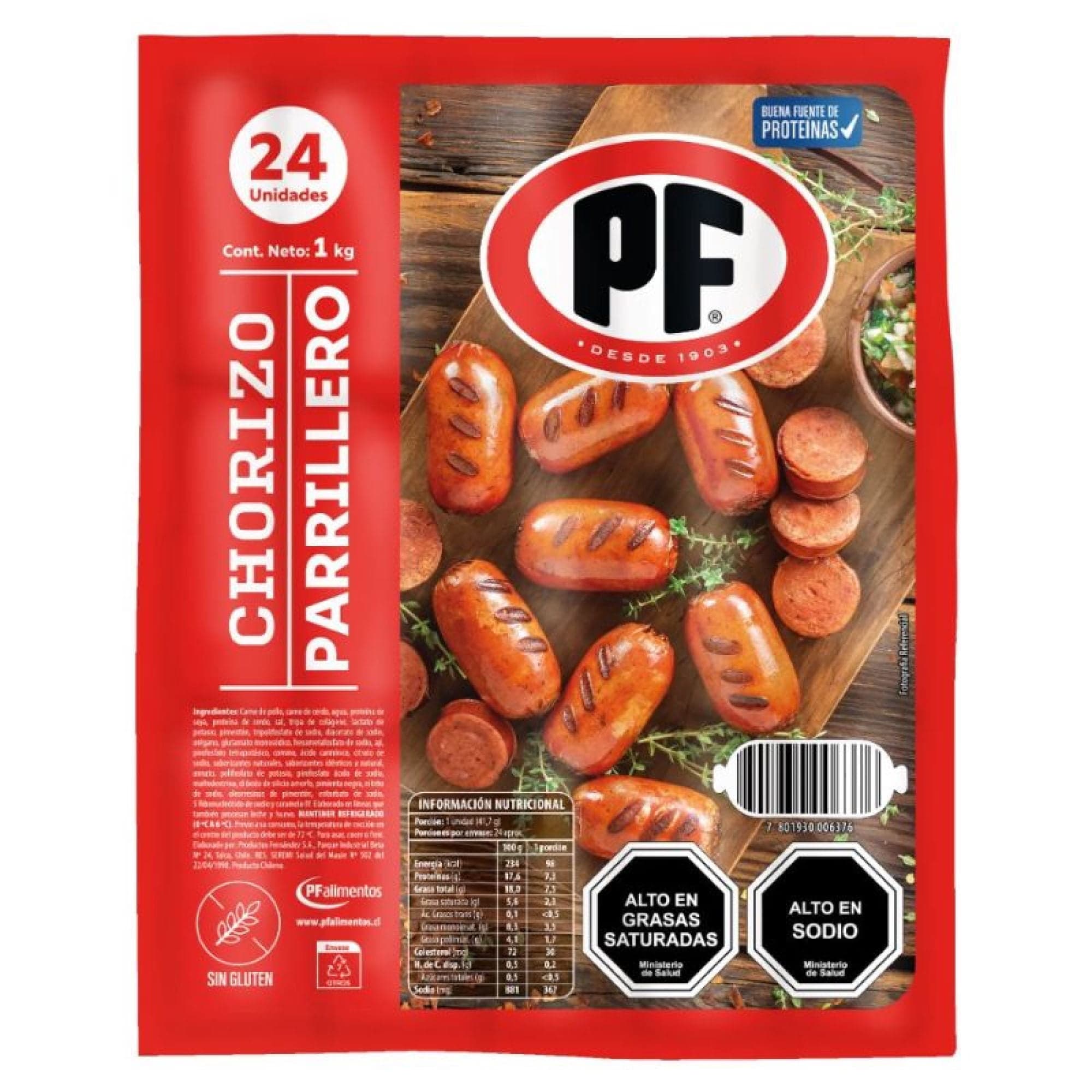 Chorizo Parrillero, 24 Un