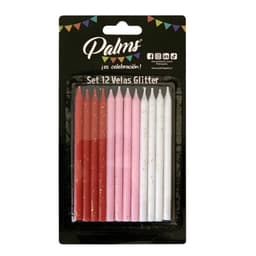 Set 12 Velas Glitter