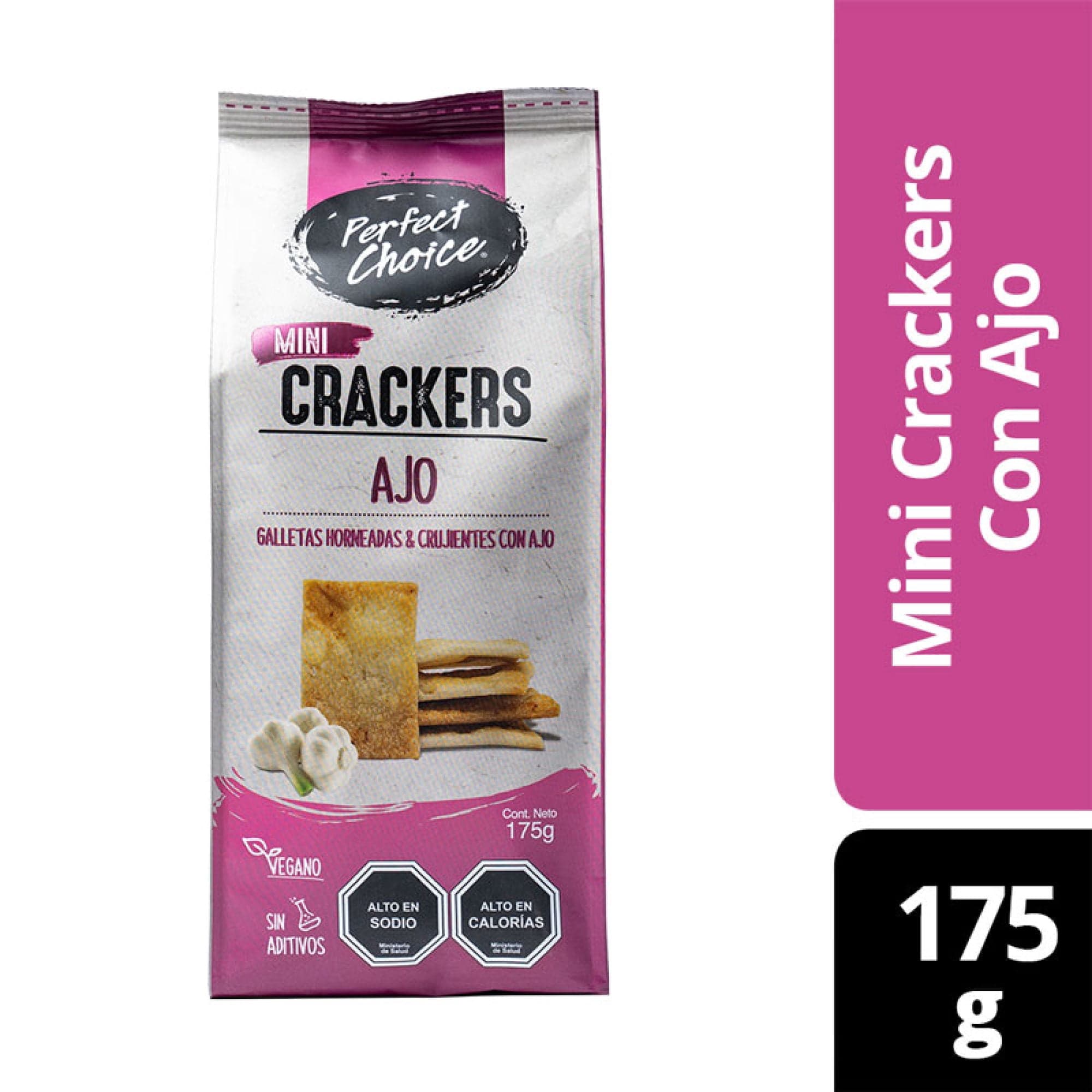 Galletas Saladas Mini Ajo Bolsa, 175 g