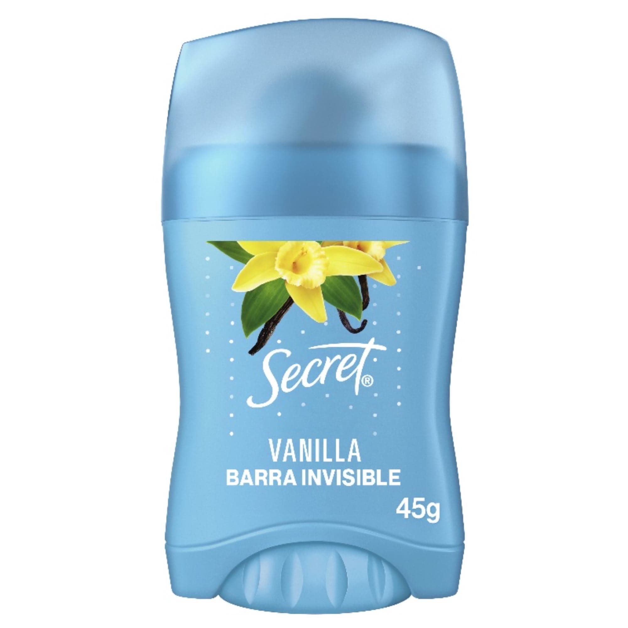 Desodorante Barra Antitranspirante Secret Invisible Vanilla Mujer, 45 g