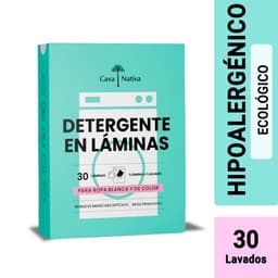 Detergente concentrado en laminas biodegradables, aroma brisa primaveral