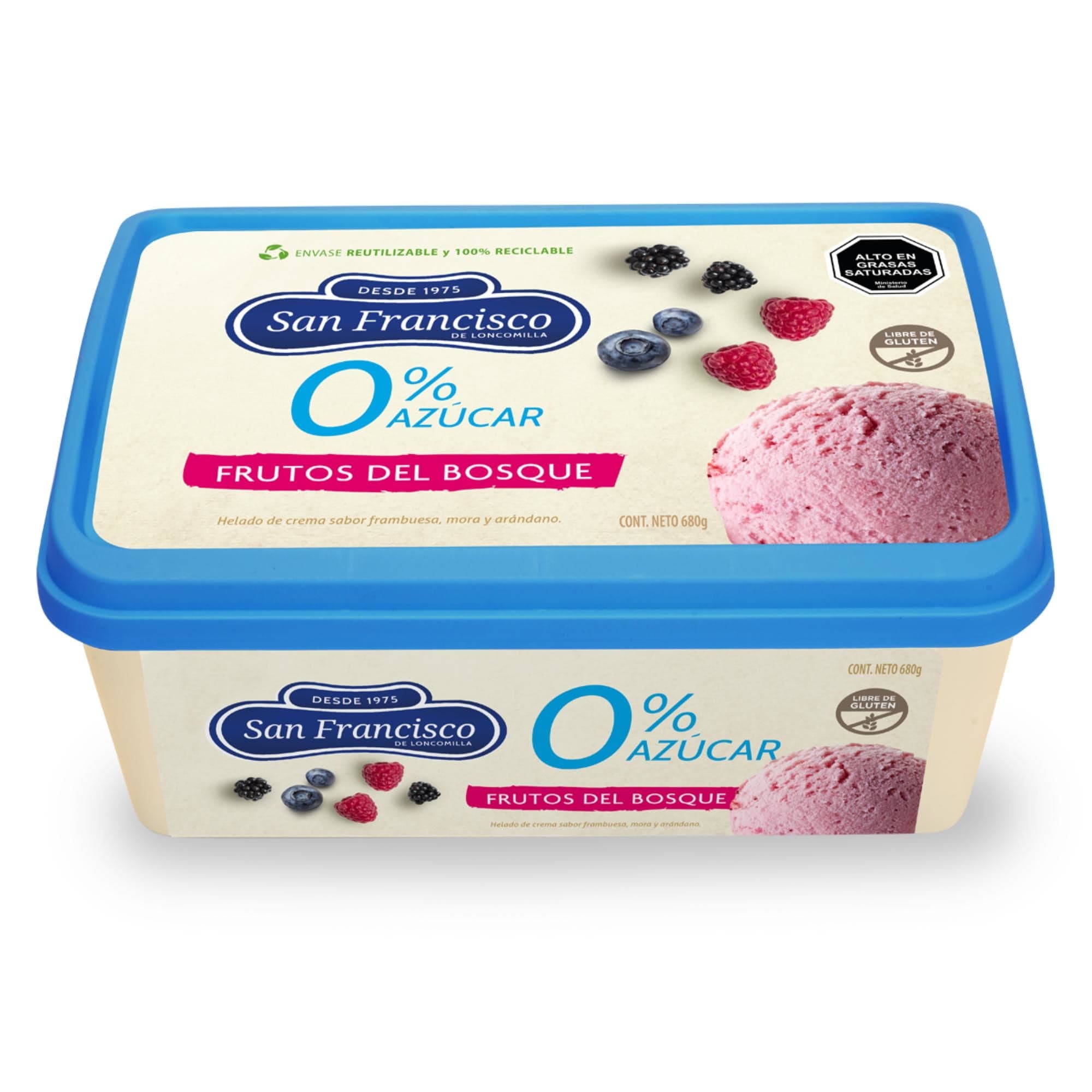 Helado de Frutos Del Bosque Sin Azucar Cassata, 1 L