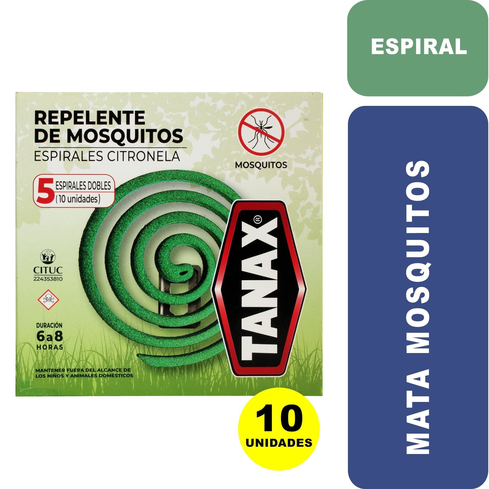 Repelente Espiral Citronella, 10 Un