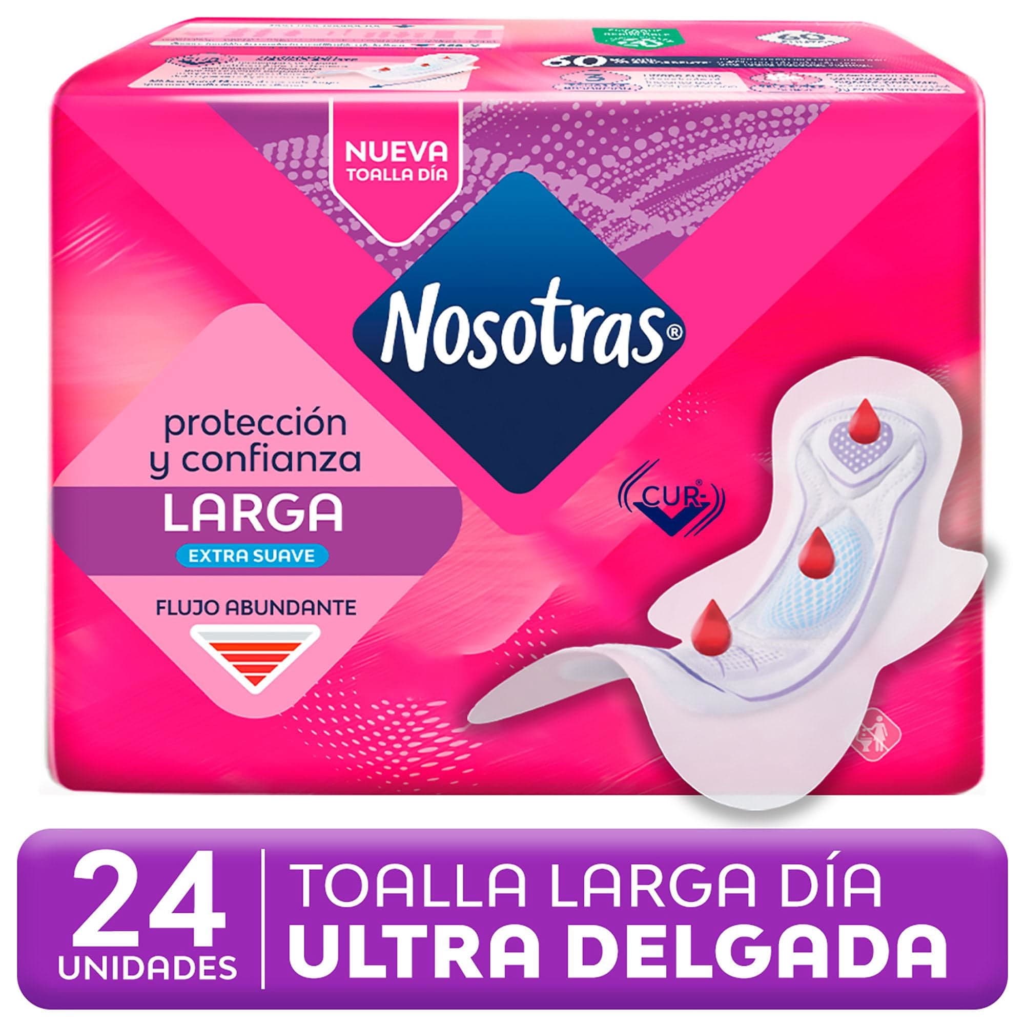 Toallas Higienicas Larga Extra Suave, 24 Un