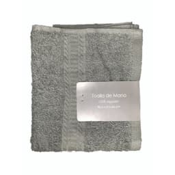 Toalla de Mano Gris 40.6x66cm 100% Algodon